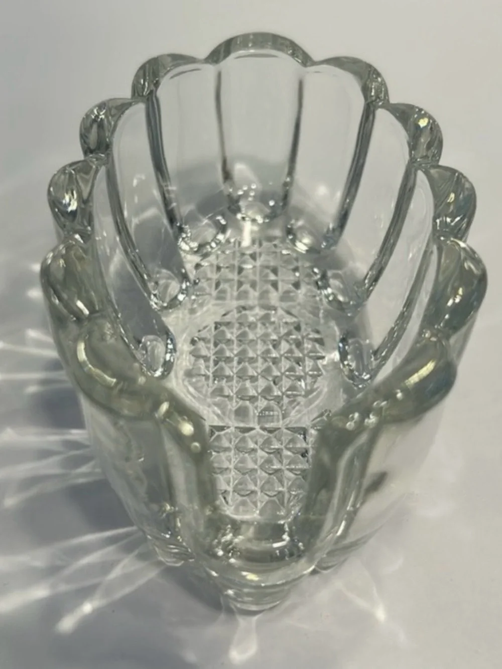 Set of 2 Princess House Crystal spoon rest flatware Holders